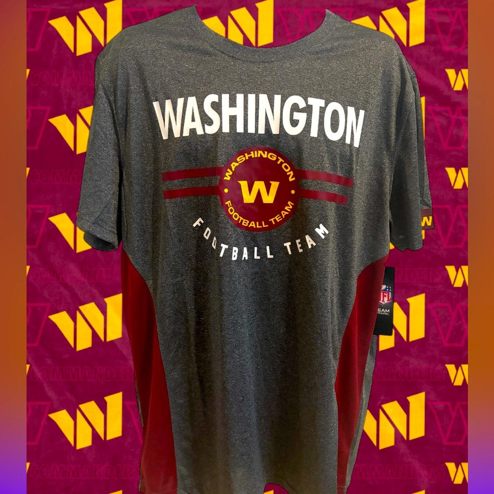 Washington Commanders Football Team NFL Men’s Dri-Wick MEDIUM M Grey Shirt NWT